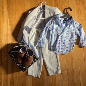 Toddler boy size 24 months suit and shoes